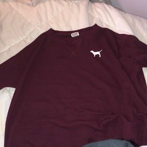 Maroon waffle long sleeve from PINK